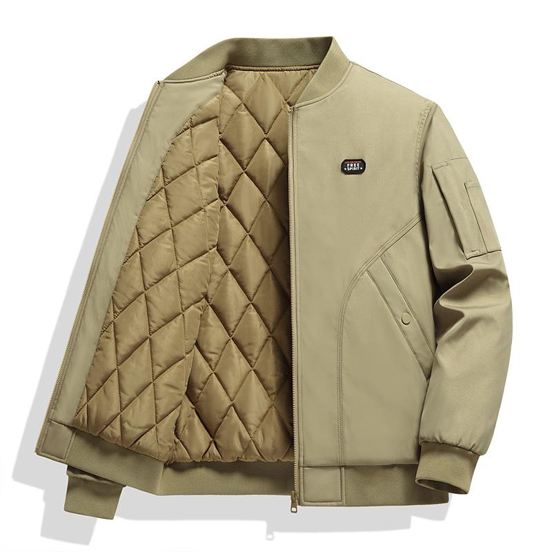 

Хлопковая куртка с воротником бейсбол мужская зимняя рабочая куртка куртка пилота мужская куртка большого размера повседневная толстая хлопковая куртка XL дубильная кора