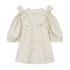 Ladies' Floral Shirt Women's Puff Sleeve Design Round Neck Blouses Summer New Female Korean Version Versatile Loose Top