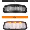 Amber LED Lights 3PCS Front Grille Raptor Lamps Car Accessories With Harness And Fuse, Compatible With 2004- For-D F150 & 2013-2018 Ram 1500 Raptor