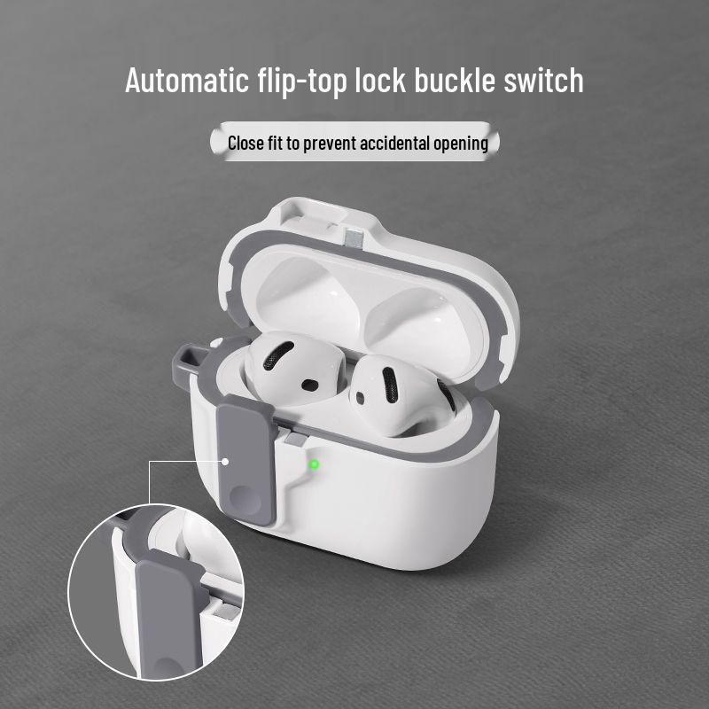 Custodia protettiva per AirPods 4/Pro 2/3 con fibbia