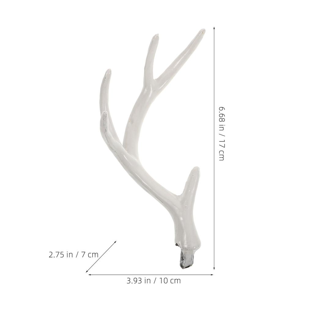 1Pair White Deer Antlers Realistic Christmas Props 17Cm DIY Holiday Decorations Cosplay Party Accessories Headband