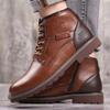 Men's Cross-Border Martin Boots: Casual Zipper High-Top Desert Work Boots, Large Size, Retro Style for Autumn and Winter.