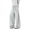 American Retro Deconstruction Design Pleated Profile Scimitar Casual Pants Sweatpants Men's and Women's Loose Casual Versatile Wide-leg Pants