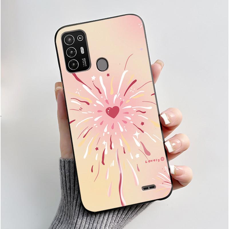 Hülle Für ZTE Blade A52 / A52 Lite Hülle Ästhetisch Niedliche Katze Astronaut Handyhülle Schwarze Weiche Silikon TPU Rückabdeckung Bumper Schale