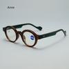 Herren Retro Lesebrille Anti Blaulicht Brille Trend Ultraleicht Rundes Gestell Damen Alterssichtige Brille Gestell Unisex