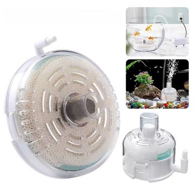 Runde Form Aquarium Biologischer Schwammfilter Transparentes Design Biologischer Filter Fischbecken Belüfter Pumpe Schwammfilter