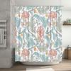 Floral Shower Curtain Botanical Nature Pattern Bathroom Decor Waterproof Fabric Liner Vintage Style Washable Modern Home Textile