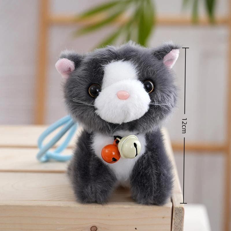 1 Pezzo Morbido Peluche Soffice Ciondolo Gatto Con Adorabili Campanellini Per Decorazione Zaino Regalo Ideale Per Amanti dei Gatti Bambini