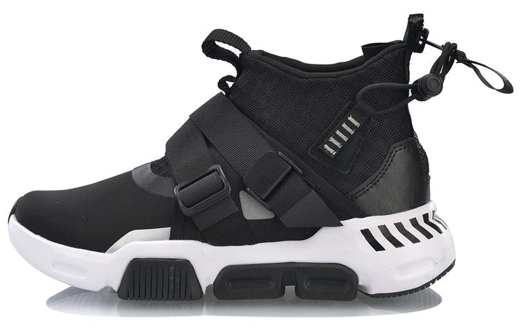 Li Ning Skateboard Shoes Women s High Top Standard Black/Standard White AGLP046-2 35