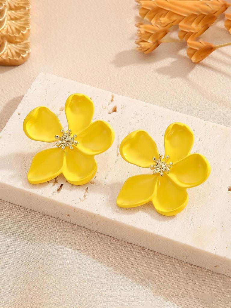 Colorful Floral Women's Drop Earrings - Versatile Daily Style