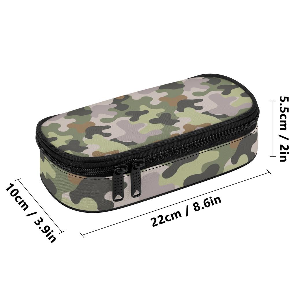 Pencil Bag High Capacity Zip Around Closure 300D Polyester with Mesh Pocket Removable Divider and Pen Slots for Teens and Students