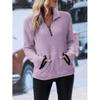2026 Plush Half-Zip Sweatshirt - Cozy Fleece Hoodie W/ Kangaroo Pocket, Dog Walking to Coffee Run Athflow Essential