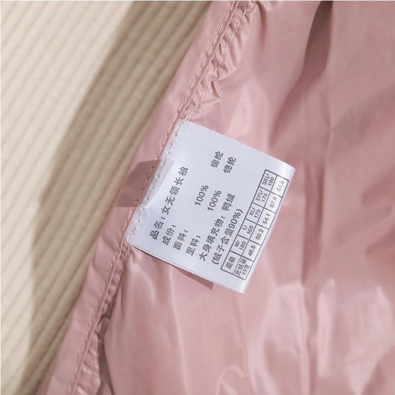 Womens Lightweight Hoodless Down Vest Short Puffer Jacket 90% White Duck Warm Winter Outerwear