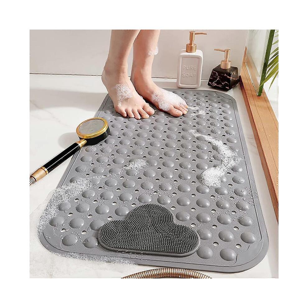 Non Slip Bath Mat Shower Mats with Feet Massage, Eco-Friendly PVC Anti Mould Bathroom Bathtub Mat,40 x 70cm