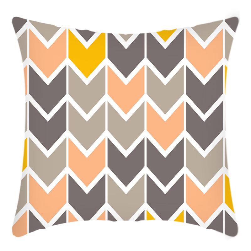 

New Pillow Cover Geometric Letter Printing Pillow Cover Square Print Pillow Cover Home Sofa Premium Durable Quality 45 * 45Cm pillowcase