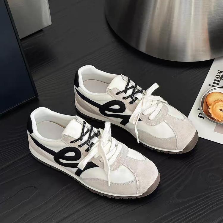 [Fanfna] Lace-up trendy Forrest Gump shoes Korean version fashionable versatile sports shoes color matching German training shoes soft baseplate shoes