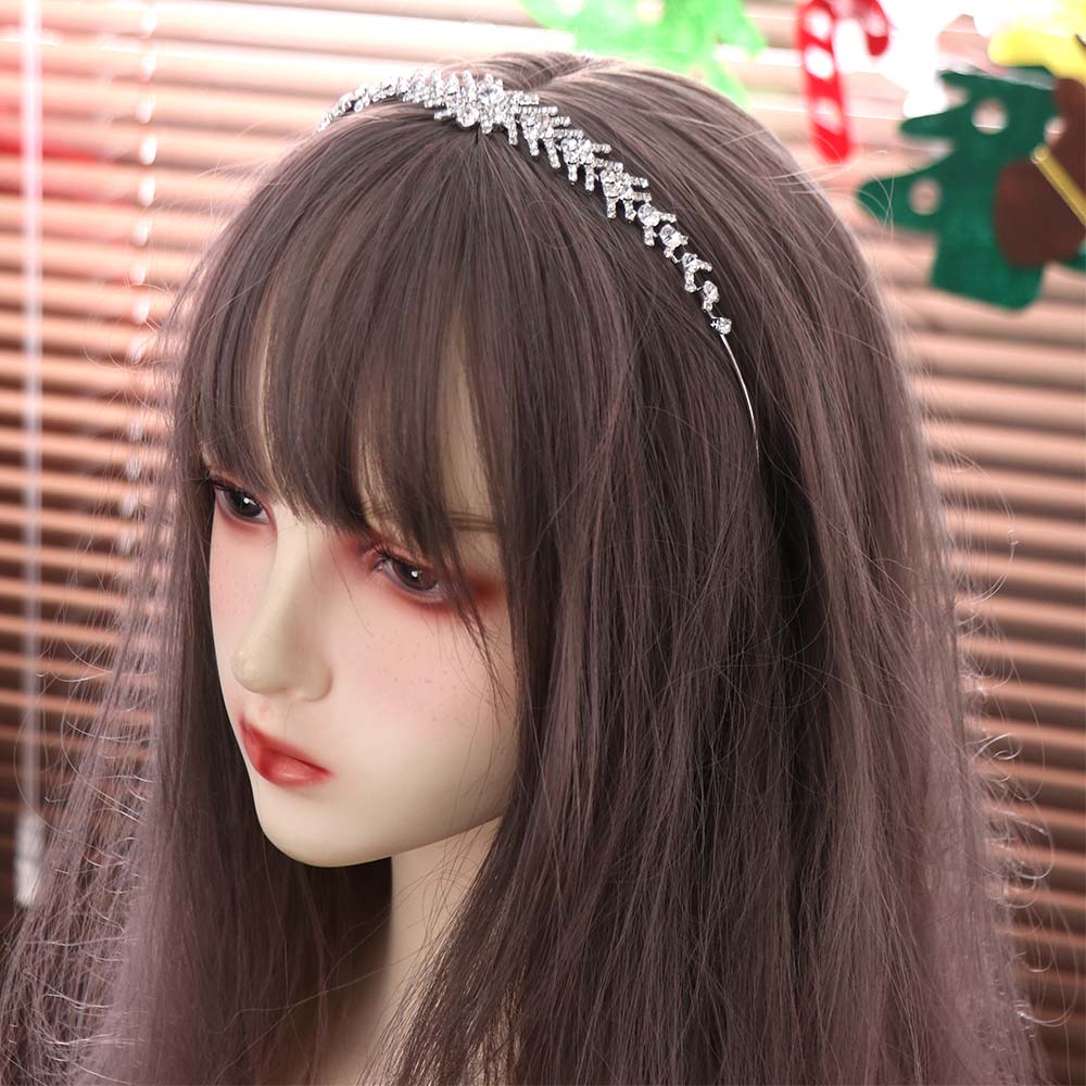 Geometric Bridal Crown Rhinestone Queen Headband Romantic Wedding Tiara  Party