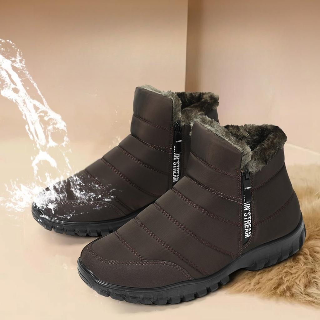 Waterproof Cotton Shoes, Men's High Top Boots, Cold Resistant, Warm Boots, Plush and Thickened, Men's Boots