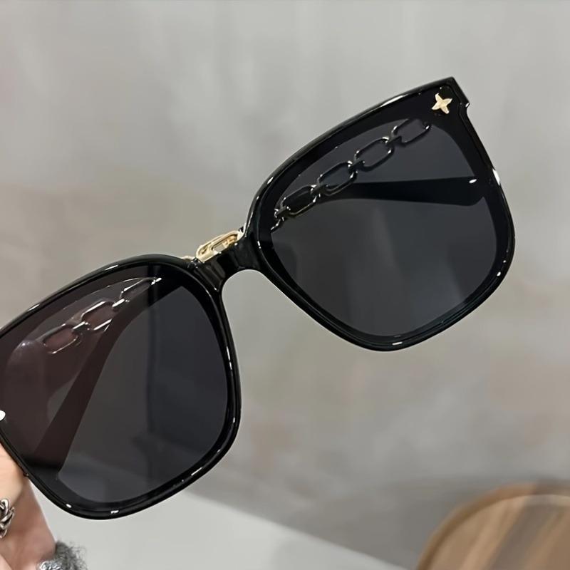Square Metal Frame Decorative Eyeglasses New Fashion Big Frame Korean Version Anti-Reflective Lens Round Face Slimming for Women