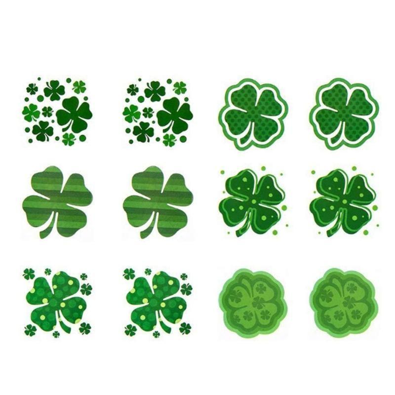 652F Waterproof Decals for Irish Festivities Green Stickers for Men and Women