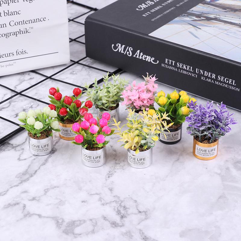 1 Stück 1:12 Puppenhaus Mini Bügeleisen Topfpflanze Lavendelpflanze Heim Gartendekor