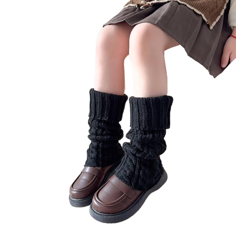 Fashion Knit Leg Warmers for Little Girls Knee High Socks for Dress Toddler Winter Slouchy Socks Thicken Warm Leggings