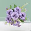 Artificial Rose Bouquet Home Decor Wedding Centerpiece Photography Prop Silk Flower Arrangement In Multiple Colors