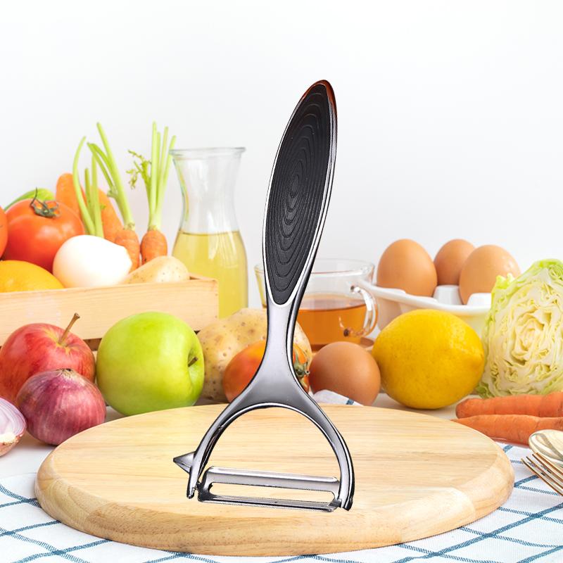 

1/2pcs Thickened Stainless Steel Fruit Peeler Bottle Opener 2-in-1 Paring Knife Sugarcane Potatoes Peeling Fruit Planer Scraper
