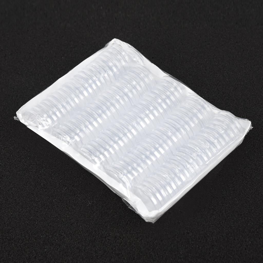 100x Transparent Coin Capsules Coin Case Holders Container Storage Boxes - 25mm