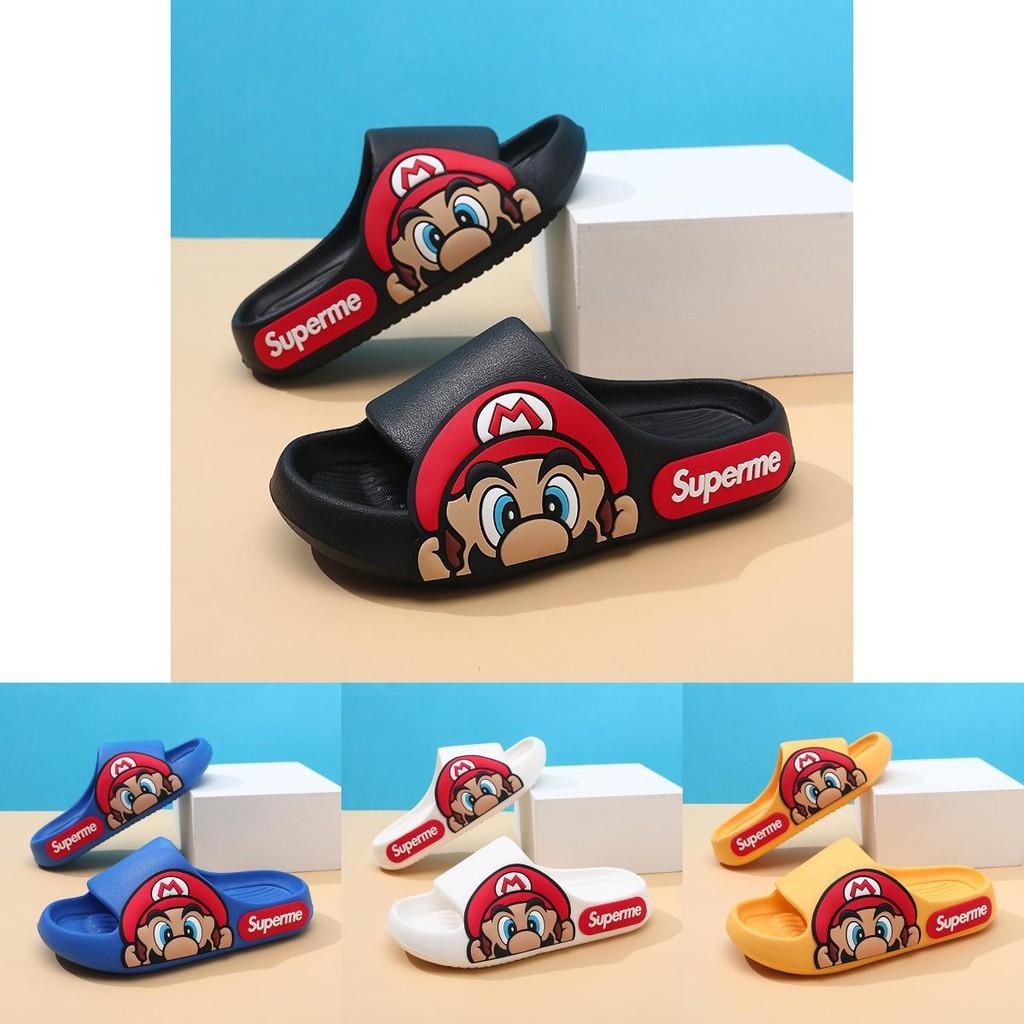 Mario Cartoon Style Children's Slide Sandals Soft Eva Slip Resistant Boys Summer Footwear