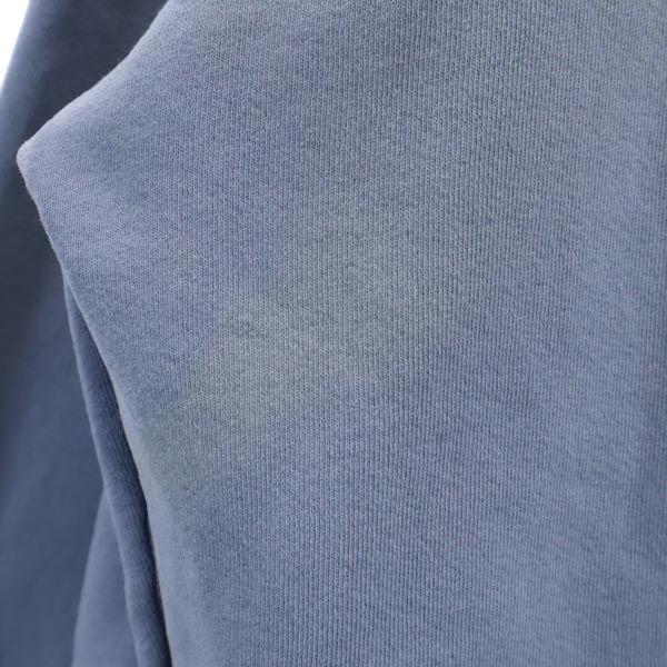 Crazy Shirt 90s Old Long sleeve sweat trainer XL Blue Back brushed Men's Used