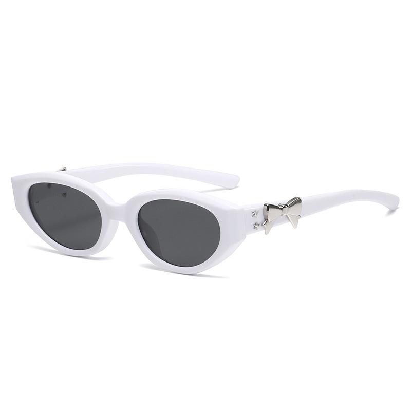 Retro Oval bow Sunglasses Women Fashion Small Oval Frame Sun Glasses Brand Designer Glasses Outdoor Leisure UV400 Eyewear