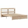 VidaXL Bed Frame with Headboard 150x200 Cm Solid Pine Wood, Bed, Solid Wood Bed Frame, Bedroom Furniture At 3306738
