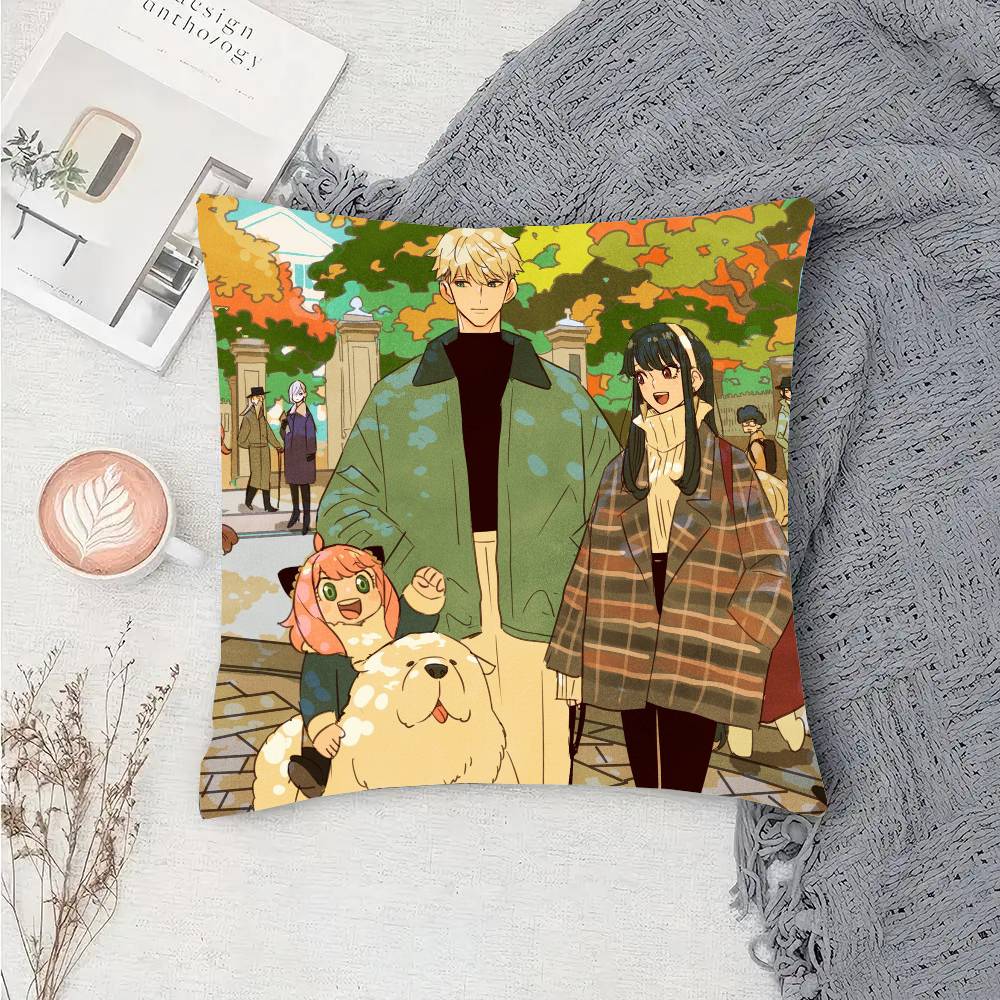 Anime S-Spy X Family Pillow Case Sofa Cushion Cover Room Home Decoration
