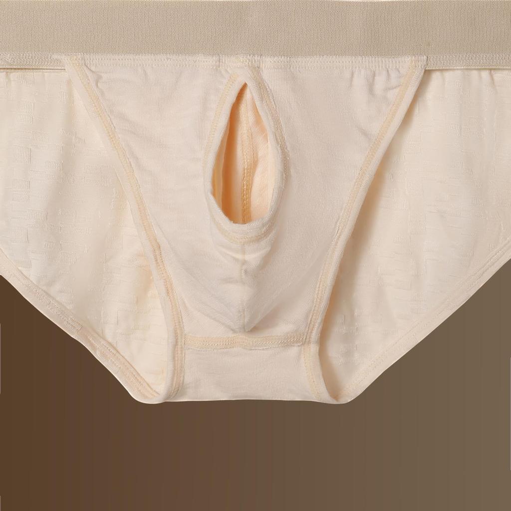 Men Spring and Summer Sexy Side Opening Free From Separation Type Low Waist Triangle Briefs