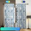 2 Panels Ethnic Style Pattern Splicing Printed Curtains   Shade and Privacy Protection   Suitable for Decorating Various Rooms