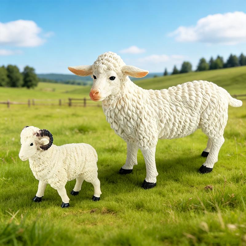 Cross-border Animal Simulation Model Set: Sheep, Sow, Dairy Cow, Horse - Children's Cognitive Toy
