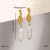 Gold C-Shaped Round Hoop Earrings with Bright Surface, French Light Luxury, High-End Stainless Steel