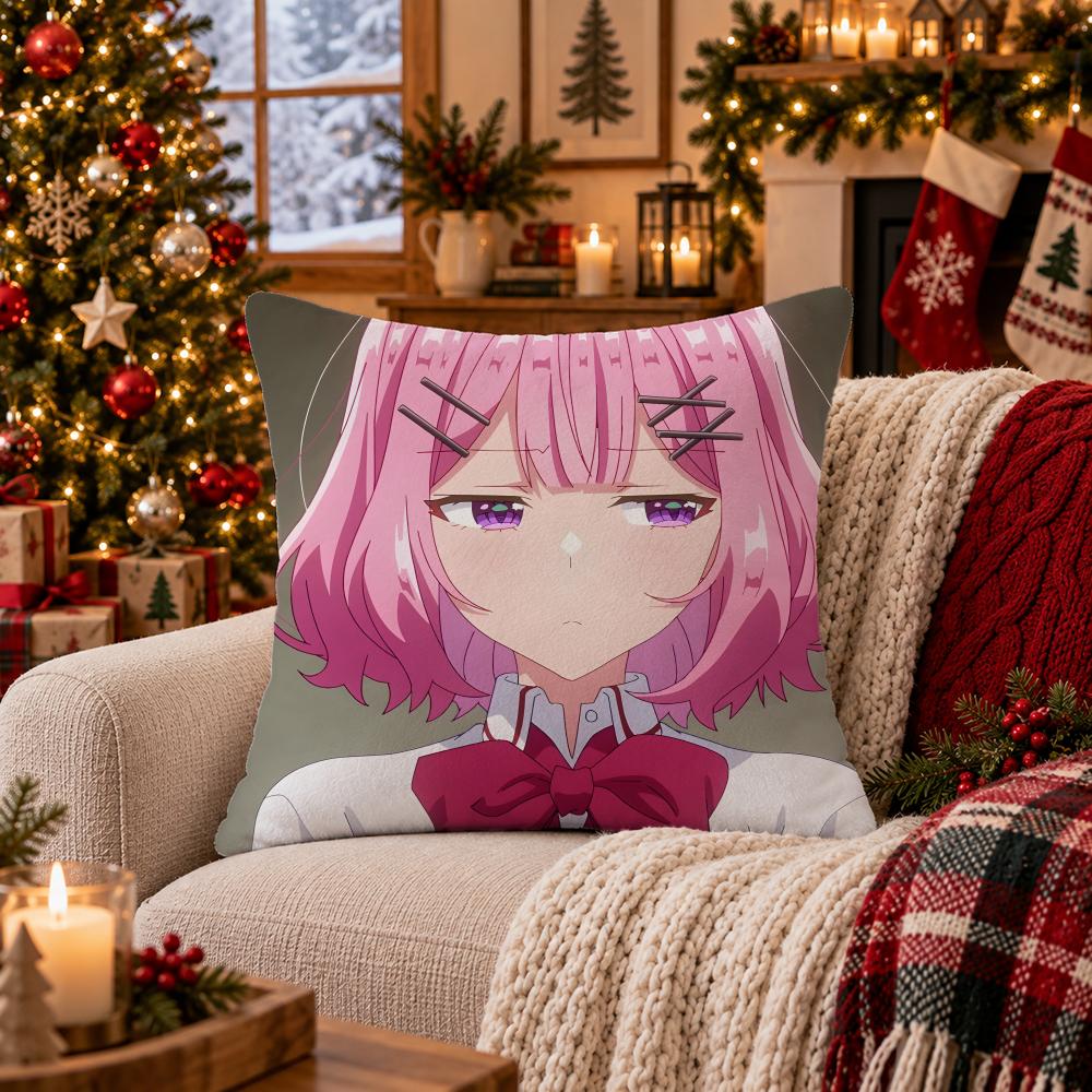 Anime Watanare Cushion Cover Cushion Cover Soft Plush Cushion Covers Fluffy Throw Pillow Cases For Sofa Bedroom