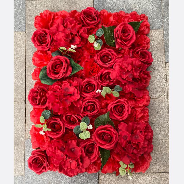 40*60cm Simulated Flower Wall Plant Background Wall Simulated Artificial  Flower Wall Decoration Indoor Scenery Wedding Roses