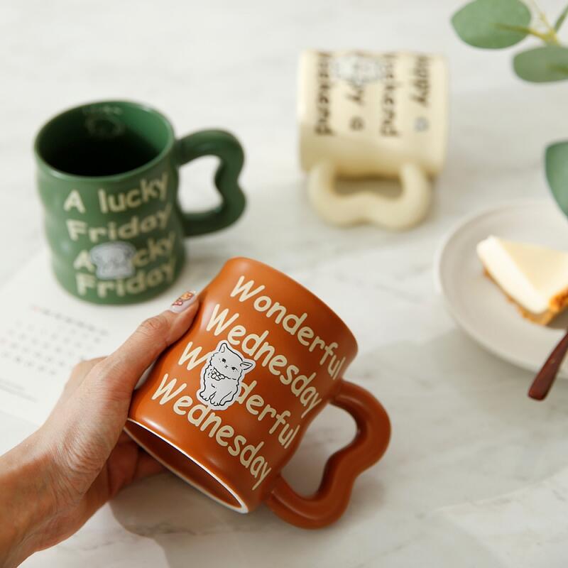 Home Cafe Character Couple Coffee Mug Cup 1pc