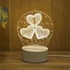 3D Acrylic USB Night Light String Christmas New Year Home Decoration Children's Gift Holiday Warm Smart Lamp Bedside