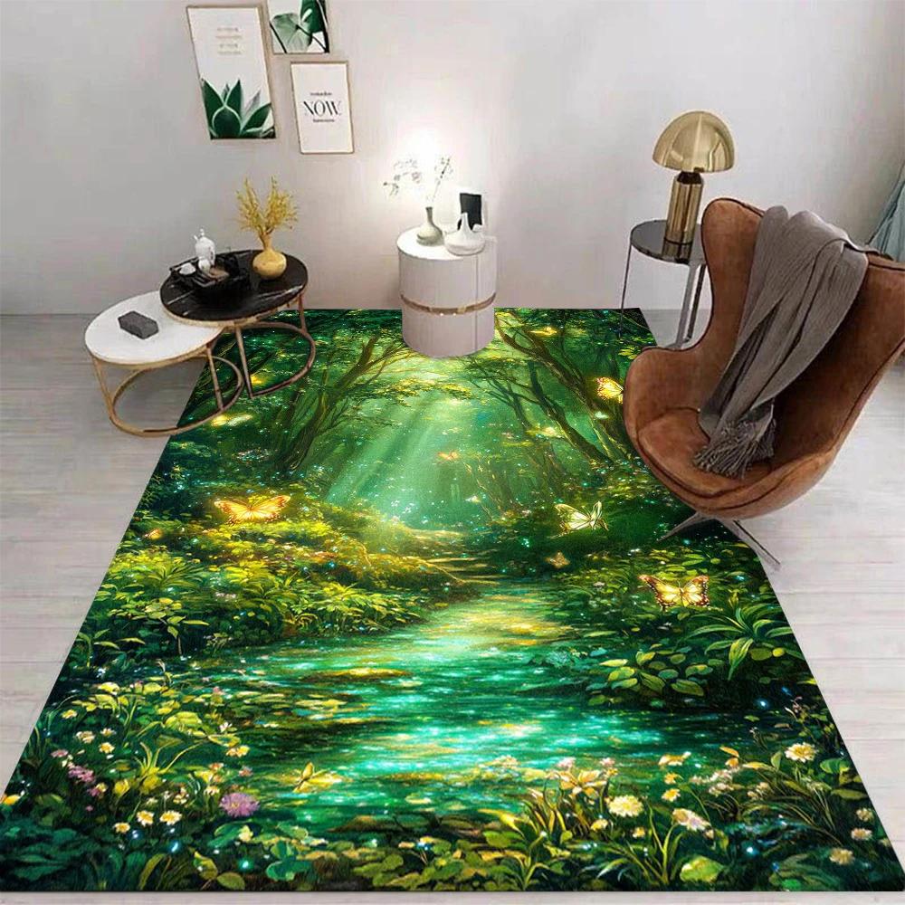 Anime Carpet Cartoon Living Room Bedroom Kitchen Sofa Table Balcony Rug Non-slip Washable Mat Exquisite Home Ornaments