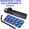 3/4 MGEHR2020-3 Lathe Turning Tool Grooving Cutting Holder + MGMN300-M Inserts