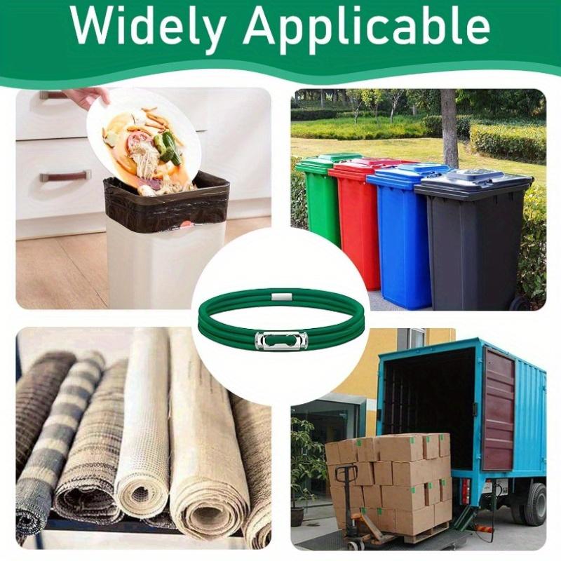 Adjustable Trash Can Locking Fasteners; for Trash Cans; Outdoor Wheeled Trash Cans,Highly Elastic, Adjustable Prevents Trash Bags from Slipping