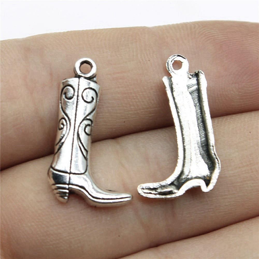 Shoes High Heel Fashion Charm Antique Bronze Zinc Alloy Jewelry Making Supplies for Women Earring Charms Handmade