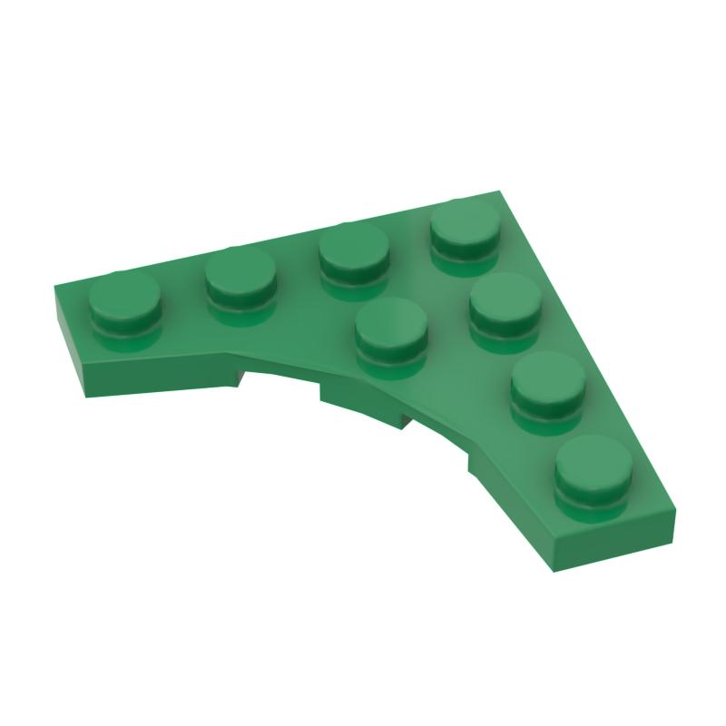 Non-Toxic Moc 10Pcs 35044 4X4 Plate Building Blocks Kit With 3X3 Curved Cutout Bricks Assemble Diy Idea Toys Children Birthday Kid Gifts
