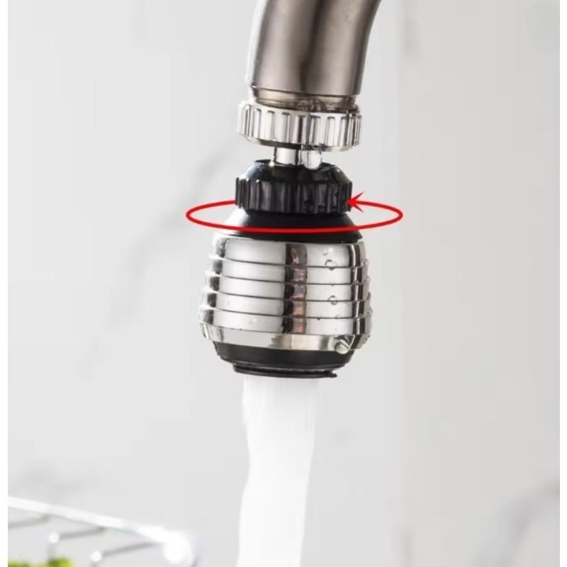 1PC 360° Rotating Kitchen Faucet Aerator - Water Saving Nozzle Filter with Universal Adapter & Splash Guard