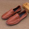 New Business Casual Shoes for Men Casual and Fashionable Men's Single Shoes Lightweight and Soft Low Cut Leather Shoes for Summer