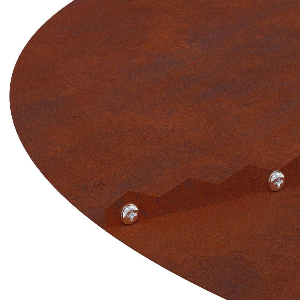 Flat Tree Ring Suitable for Trees Brown Ø30   60 Cm Weatherproof Steel